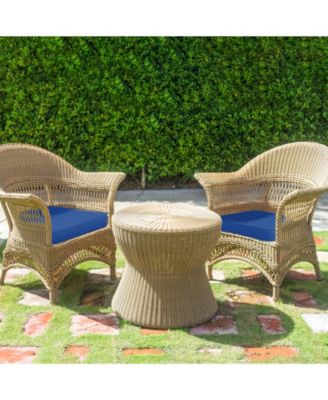 Outdoor Chair Cushion W21''xD21''Soft and Fade-resistant Polyester, Invisible Zipper for Easy Cleaning, Two Sets of Ties for High Adaptability, Set of 4