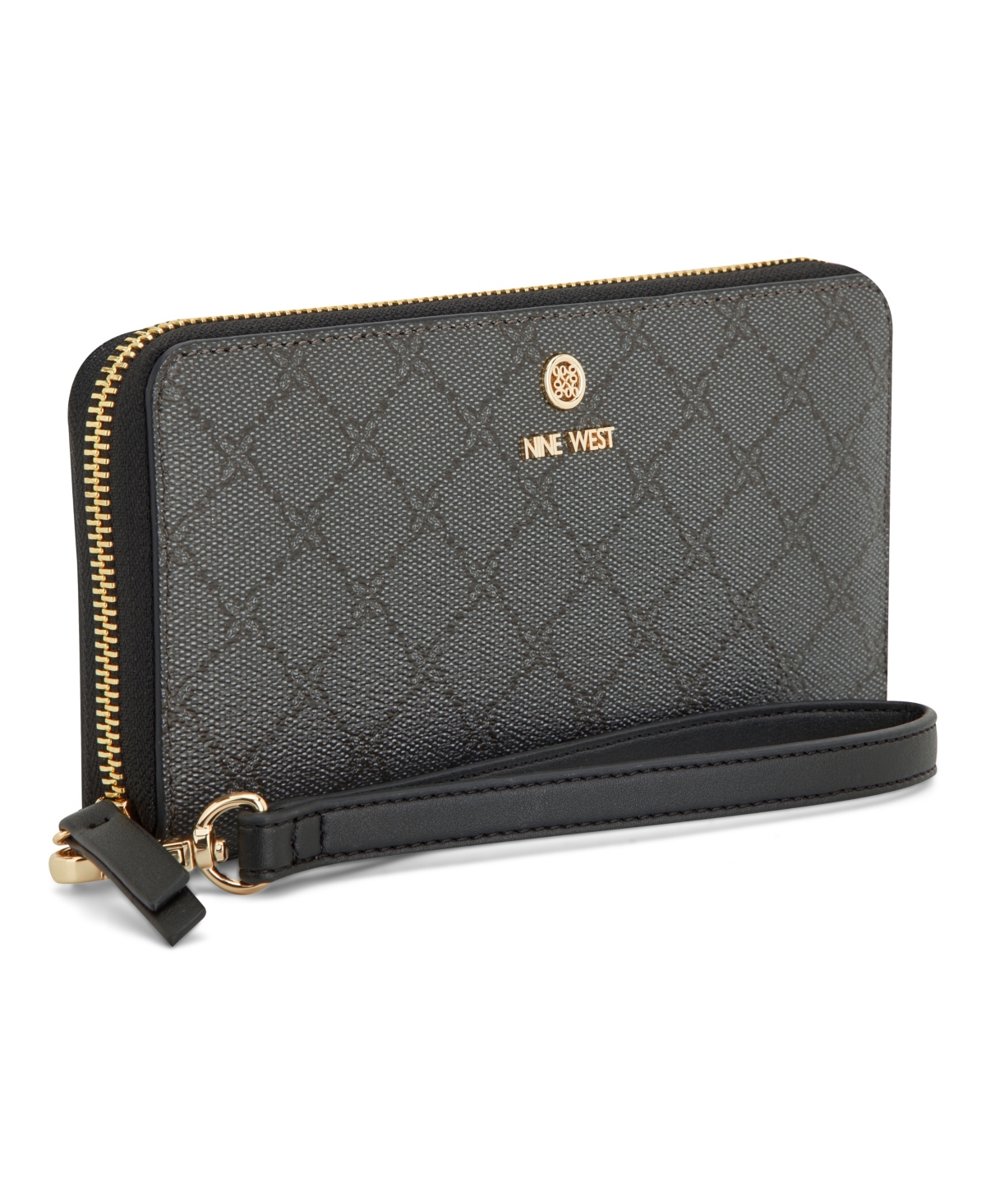 Nine West Lockup 9s Zip Around Wristlet
