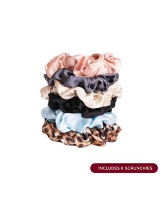 100% Silk Oversized Hair Scrunchies 6-Pack