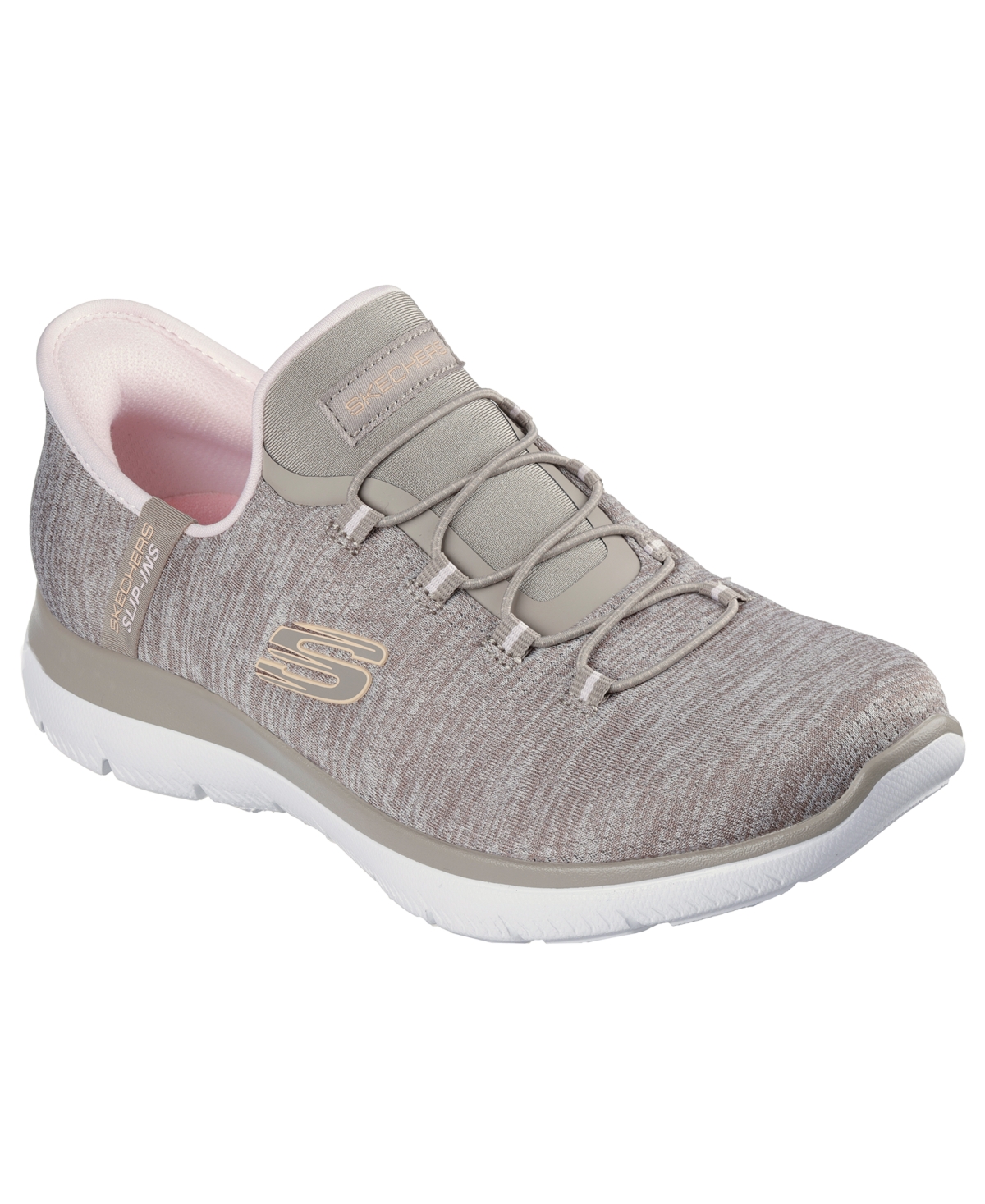 Women's Slip-Ins: Summits - Everyday Set Casual Sneakers from Finish Line - Taupe, Pink