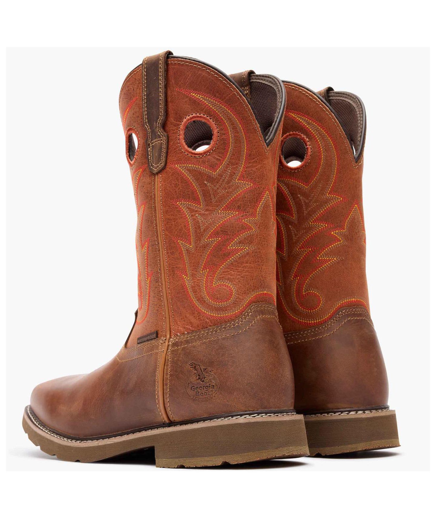 Мужские ботинки GEORGIA BOOT Core 37 Western 11" Waterproof Pull-On Work, цвет: Коричневый ржавый — фото 6