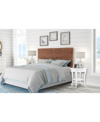 Woven Banana Leaf Headboard Straight Design for Modern Bedroom