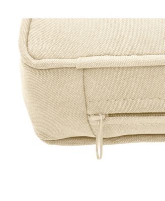 4 Piece Patio Rattan Conversation Set with Cozy Seat Cushions-Beige