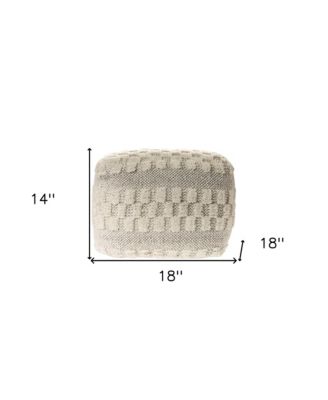 Upholstered Wool Ottoman for Footrest and Stylish Living Room Seating