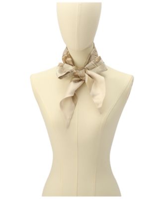 Stacked Tabby Bags Print Silk Skinny Scarf