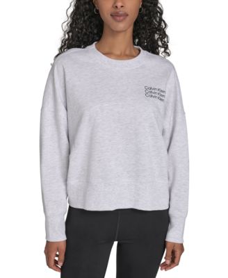 Calvin Klein - Women's Mini Triple Logo Pullover Sweatshirt