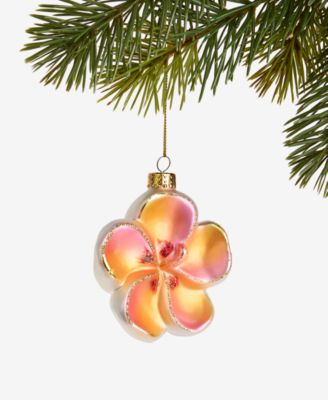 Holiday Lane - Hawaii Pink & Gold Flower Ornament