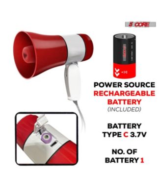 Megaphone Bullhorn Speaker 30W Mini Bull Horn Rechargeable Cheer Megafono 800 Yards Range Loudspeaker