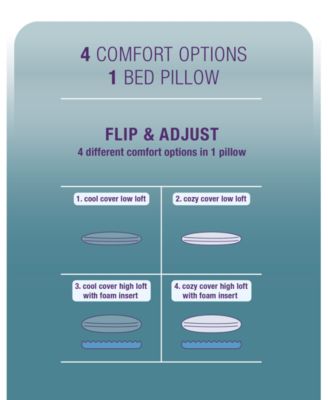 Tailored Rest CoolShift 4-in-1 Customizable Hybrid Bed Pillow, King