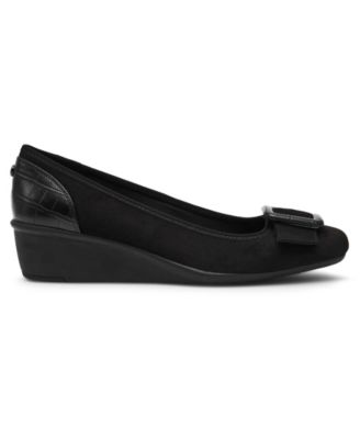 Women's Wyatt Buckle Wedge Pumps