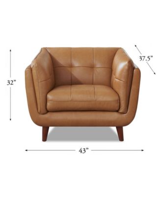 Solana 43" Top Grain Leather Armchair