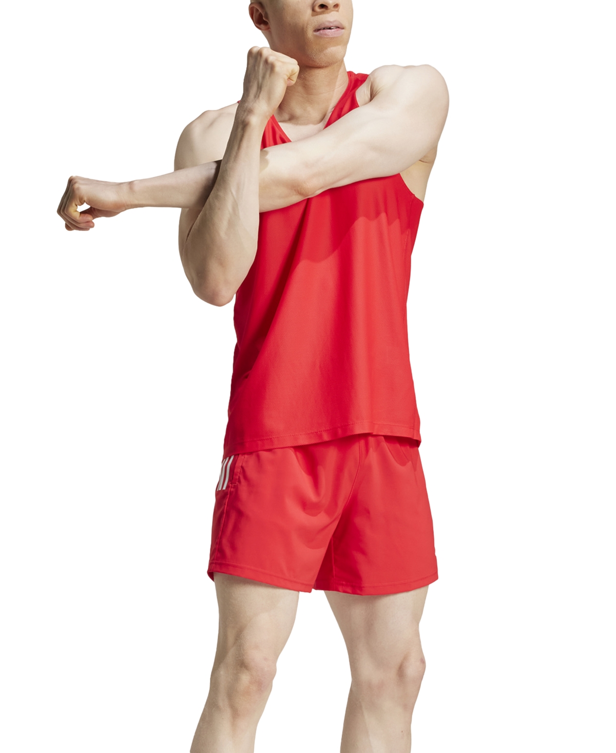 Adidas Originals Men's Own The Run Moisture-wicking Tank Top In Red