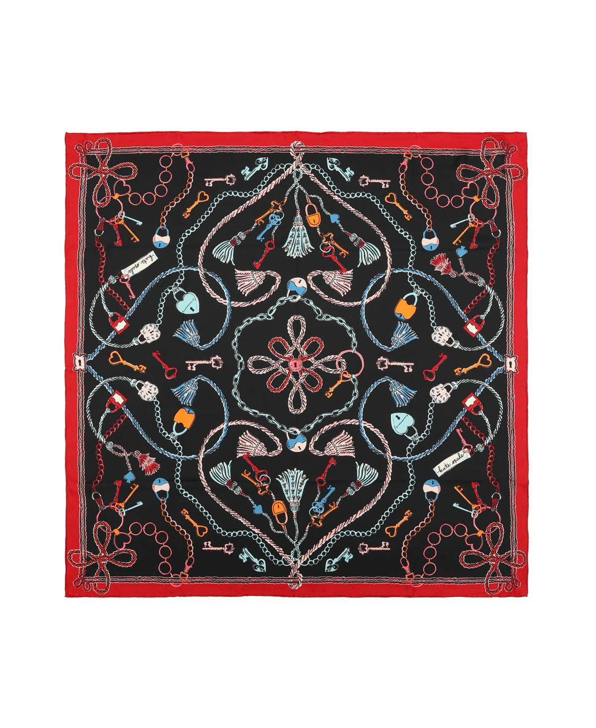 Shop Kate Spade Women's Lock And Key Silk Square Scarf