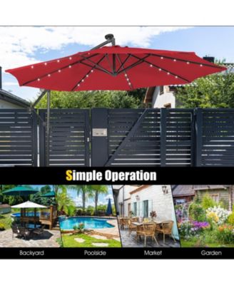 10 Feet Patio Cantilever Umbrella with Tilting System