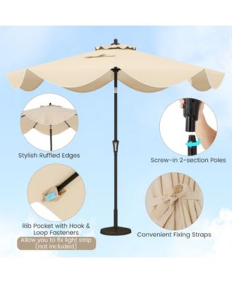 9 FT Patio Umbrella with Crank Handle and Push Button Tilt