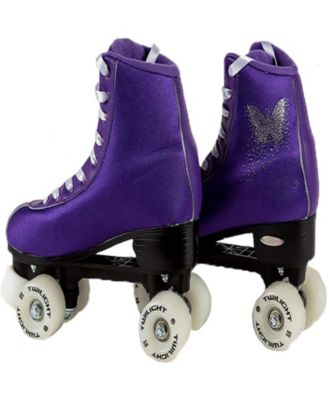 Epic Purple Butterfly LED Quad Skate