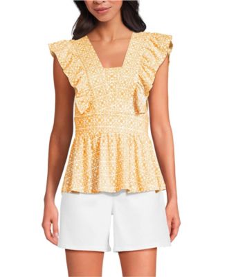 Women's Lightweight Jersey Ruffle Peplum Top