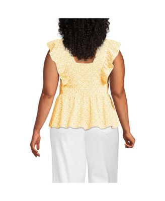 Plus Size Lightweight Jersey Ruffle Peplum Top