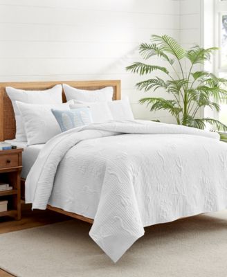Levtex - Cross Stitch Sea Textured 3-Pc. Quilt Set, King/California King