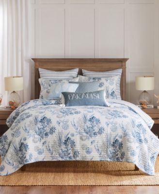 Coral Landing Reversible 3 Pc. Quilt Sets