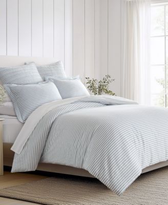 Levtex - Tobago Stripe Reversible 3-Pc. Duvet Cover Set, King