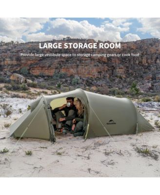 Opalus 3 Person Tunnel Tent, Lightweight Backpacking Tent with Vestibule, Double Wall 4 Season Tents for Camping