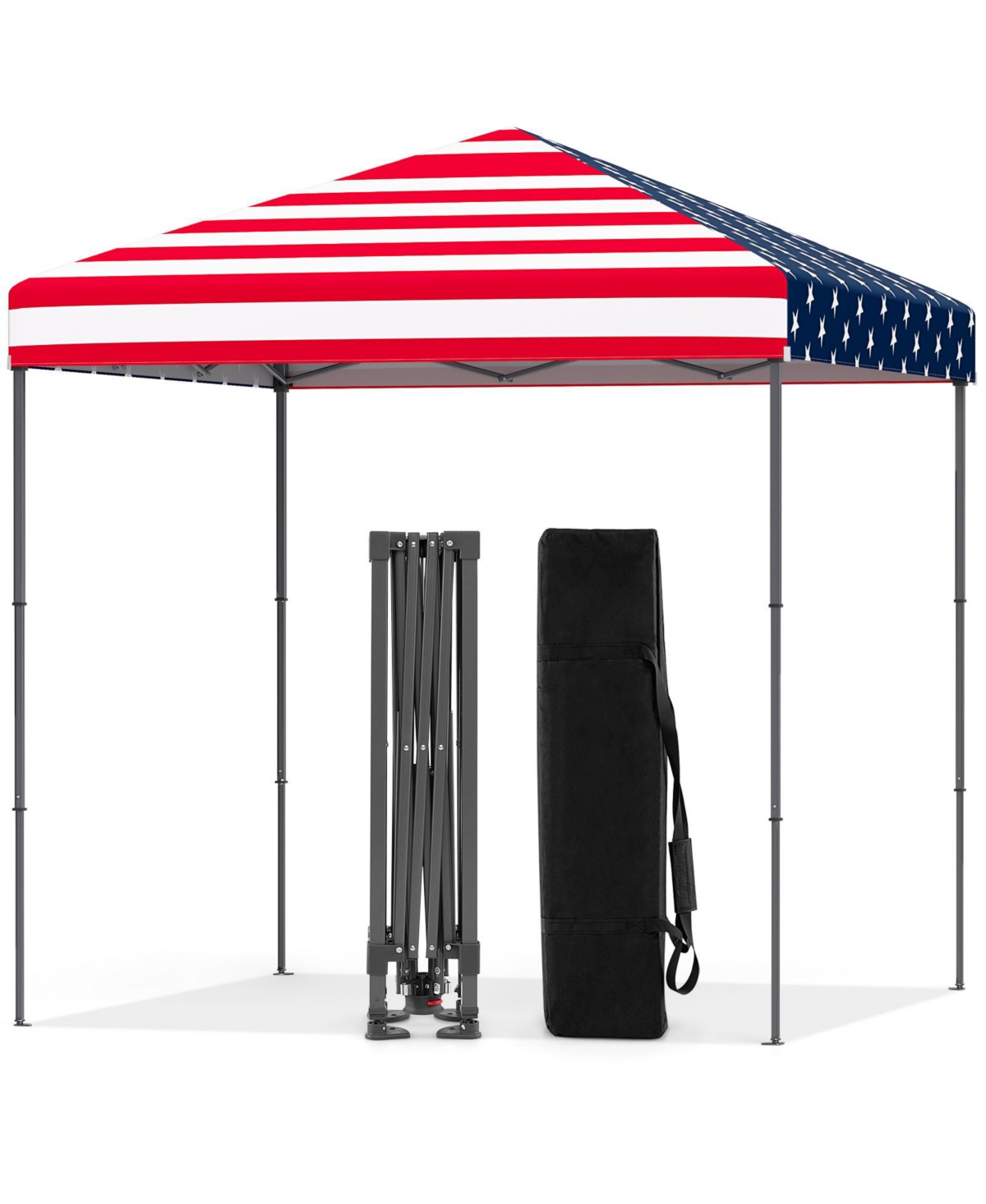 6.6 x 6.6 Feet Outdoor Pop-up Canopy Tent with Upf 50+ Sun Protection - Blue