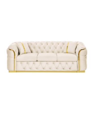 90 Inches Velvet Tufted Chesterfield Sofa