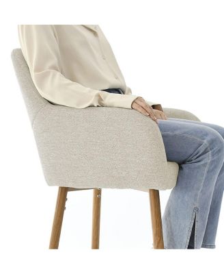 Set of 4 Upholstered Counter Height Stools with Armrests, 25.5'' Counter Chairs for Kitchen Island-Maison Boucle