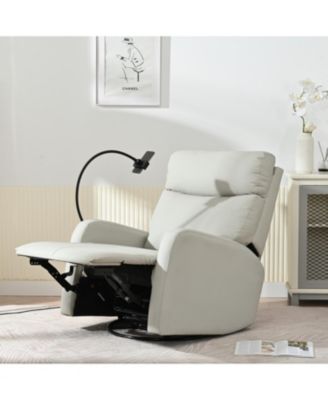 360 Swivel Rocking Recliner Chair with Padded Backrest for Nursery
