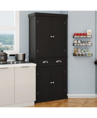 4-Door Kitchen Pantry, Drawer & Shelves