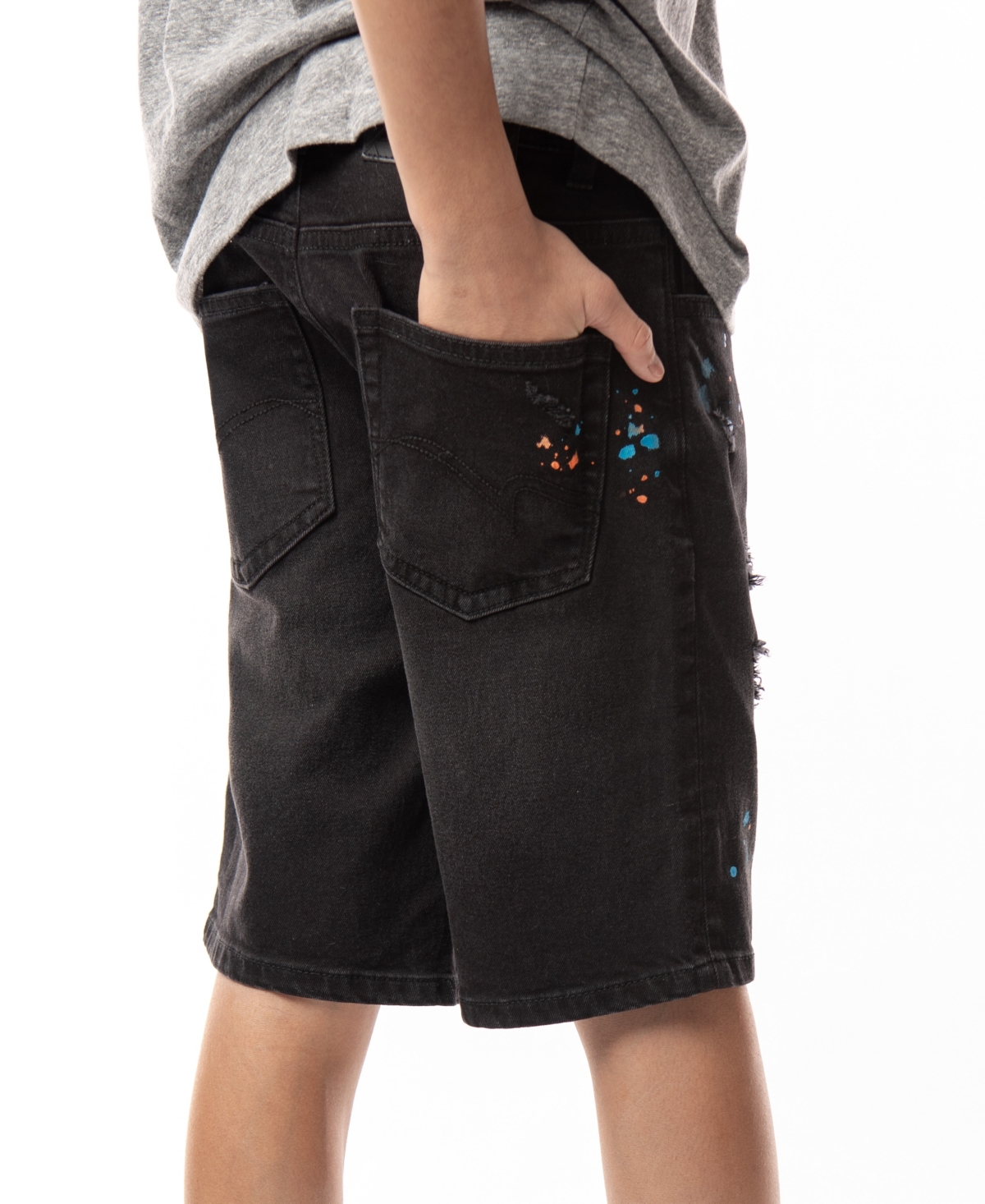 Ring Of Fire Big Boys Revolve Stretch Denim Shorts