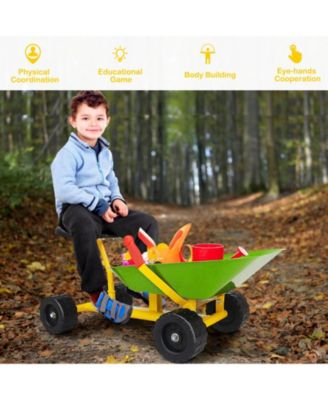 8 Inch Heavy Duty Kids Ride-on Sand Dumper with 4 Wheels