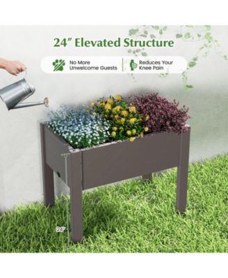 53L Raised Bed Grow Box Self-Watering Water Level Monitor Planter Box Stand