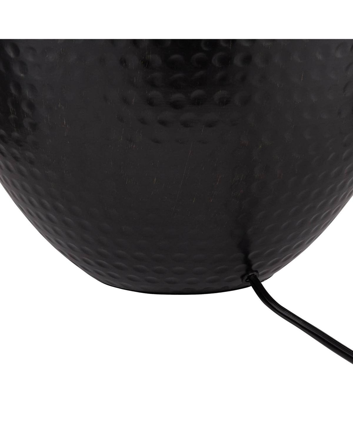 Brighton Rustic Traditional Farmhouse Table Lamps 27.25" Tall Set of 2 Hammered Bronze Metal Pot Beige Fabric Drum Shade for Living Room Bedroom