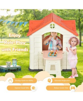Kid s Playhouse Pretend Toy House For Boys and Girls 7 Pieces Toy Set