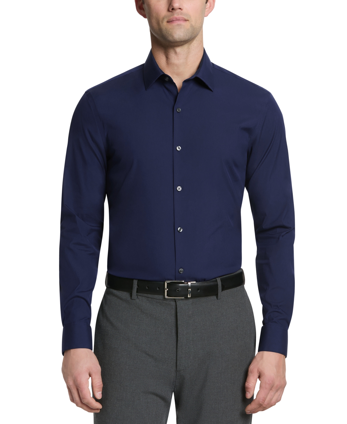 Calvin Klein Men's Extra Slim Fit Dress Shirt In Blue