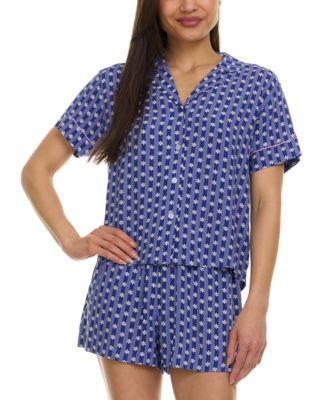 Women's Joselyn Notched-Collar Short Pajama Set