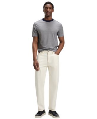 Men's Fineline Stripe Cotton-Silk T-Shirt