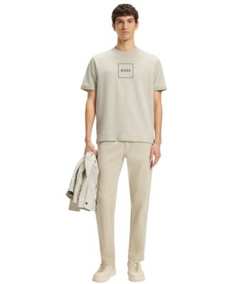 Men's Logo Print Slub-Cotton T-Shirt