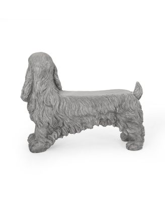 Streamdale Dog Statue Bench - Garden Accent Seating