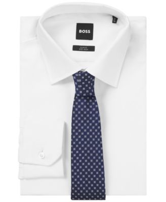 Hugo Boss - BOSS by  Men's Jacquard Pattern Silk-Blend Tie