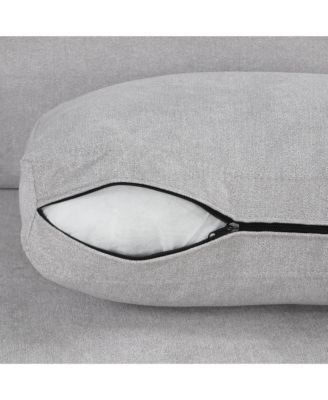 Curved Sofa with Pillows
