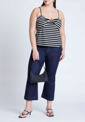 Women's Plus Size Striped Sweetheart Tank