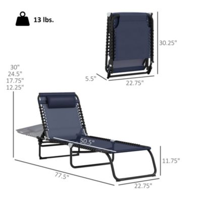 Chaise Lounge Pool Chair, Folding, Reclining