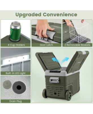 12 Volt Car Refrigerator Portable Car Fridge with Adjustable Range-35L