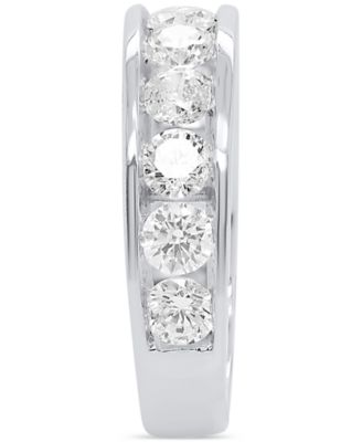 Lab Grown Diamond Channel Set Band (2 ct. t.w.) in Sterling Silver or 14K Gold-Plated Sterling Silver