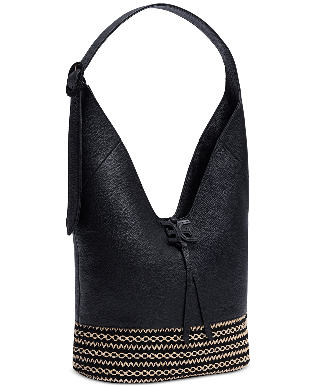 Sam Edelman Khiara Espadrille Large Leather Hobo Bag