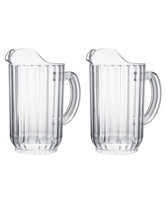Classic Beer Beverage Pitchers, Set of 2
