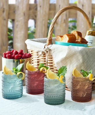 Khen Art Deco Hobnail Glasses, Set of 4